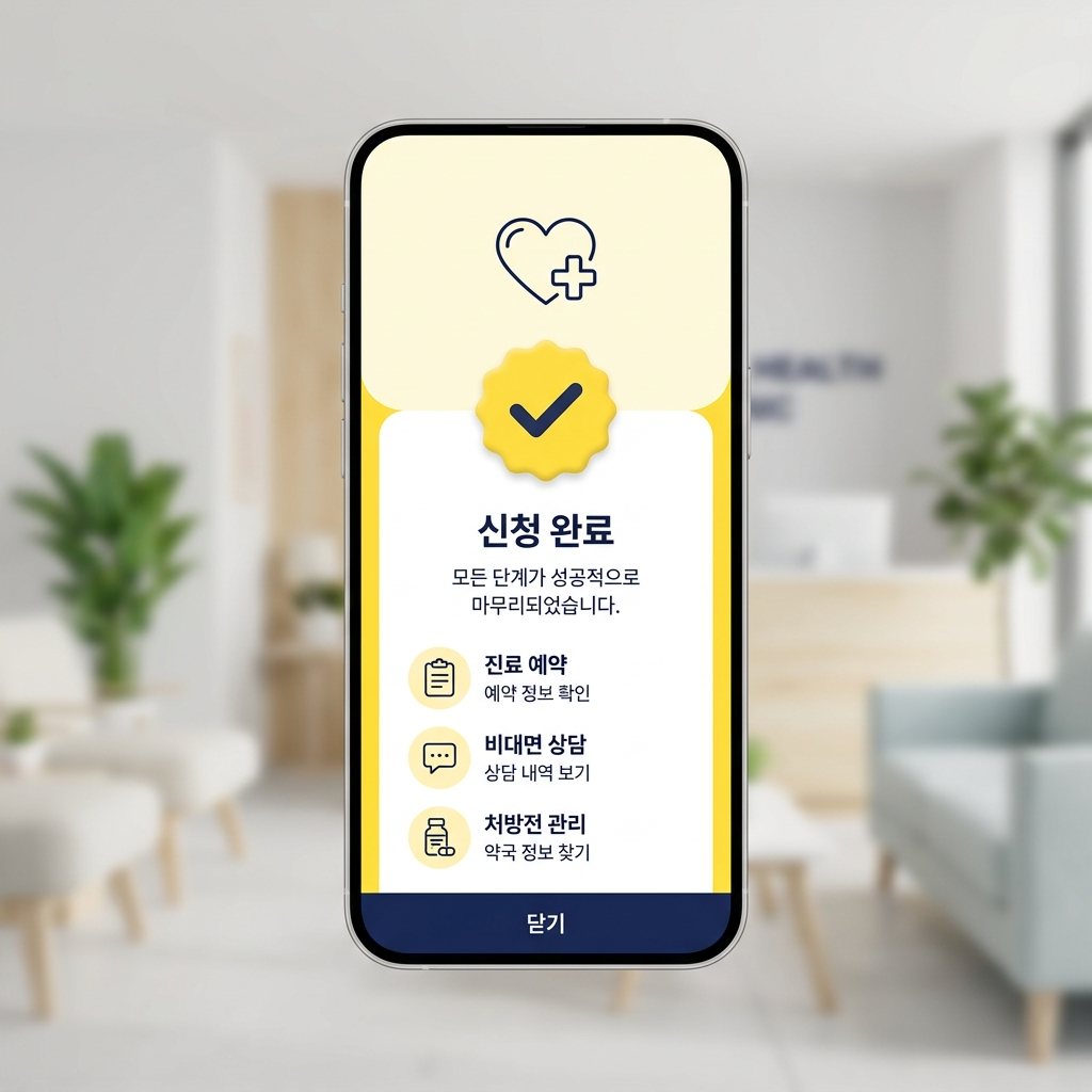 스마트폰 앱으로 환급금을 조회하고 신청하는 과정을 보여주는 일러스트